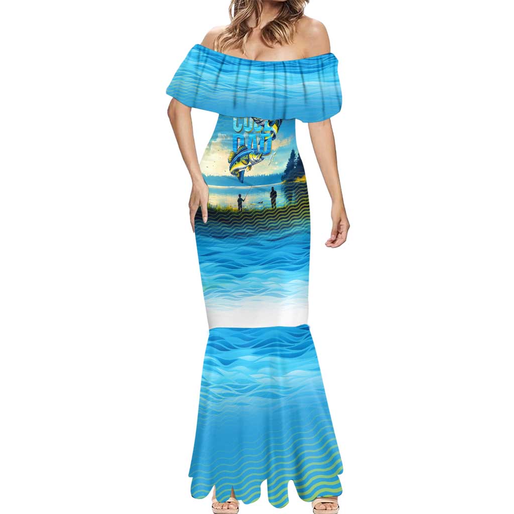 Reel Cool Dad Fishing Mermaid Dress Father Hooked on Love and Lakeside Moments