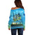 Reel Cool Dad Fishing Off Shoulder Sweater Father Hooked on Love and Lakeside Moments