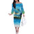 Reel Cool Dad Fishing Off The Shoulder Long Sleeve Dress Father Hooked on Love and Lakeside Moments