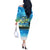 Reel Cool Dad Fishing Off The Shoulder Long Sleeve Dress Father Hooked on Love and Lakeside Moments