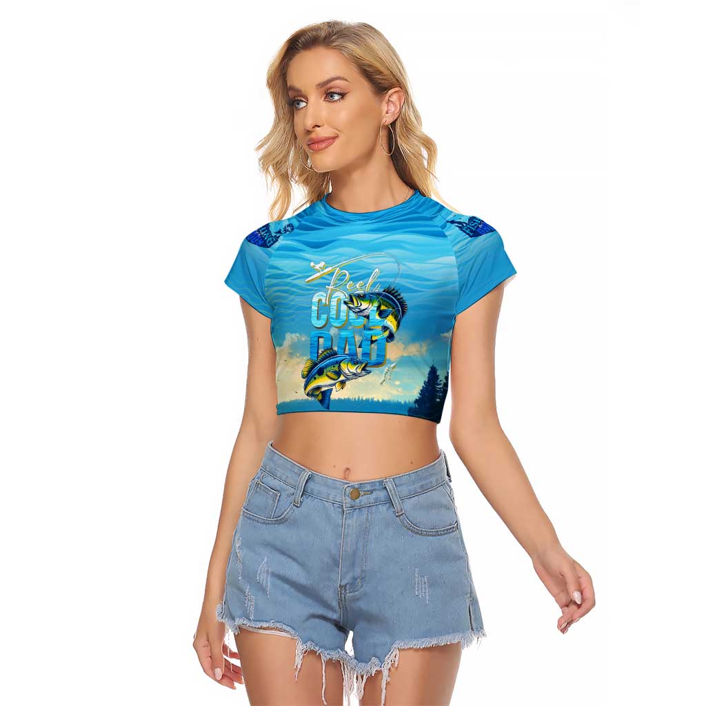 Reel Cool Dad Fishing Raglan Cropped T Shirt Father Hooked on Love and Lakeside Moments