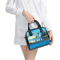 Reel Cool Dad Fishing Shoulder Handbag Father Hooked on Love and Lakeside Moments