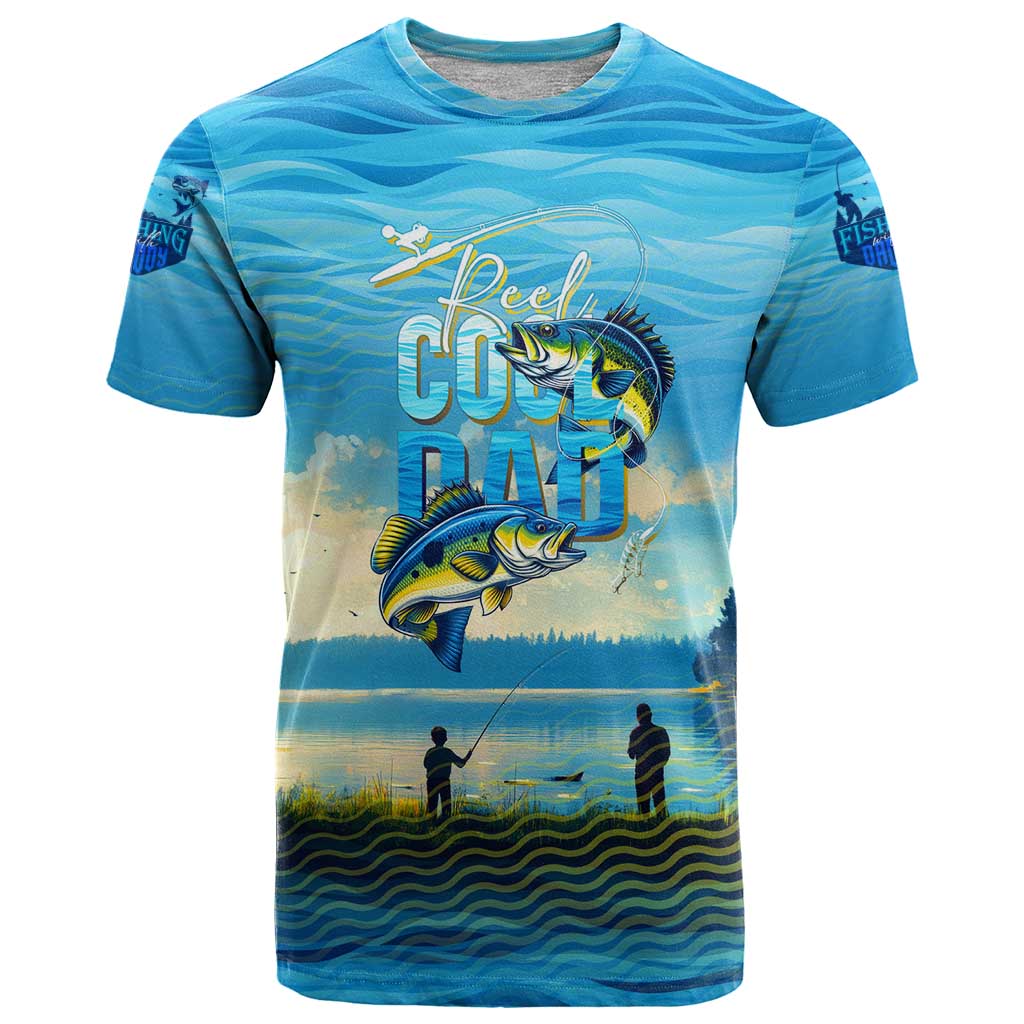 Reel Cool Dad Fishing T Shirt Father Hooked on Love and Lakeside Moments