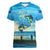 Reel Cool Dad Fishing Women V-Neck T-Shirt Father Hooked on Love and Lakeside Moments