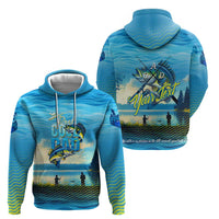 Reel Cool Dad Fishing Zip Hoodie Father Hooked on Love and Lakeside Moments