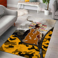 Veteran Dad Area Rug The Strength of a Soldier - The Heart of a Father