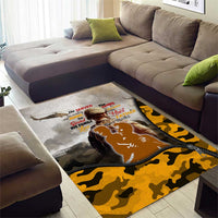 Veteran Dad Area Rug The Strength of a Soldier - The Heart of a Father