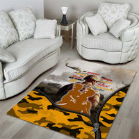 Veteran Dad Area Rug The Strength of a Soldier - The Heart of a Father