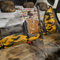 Veteran Dad Back Car Seat Cover The Strength of a Soldier - The Heart of a Father