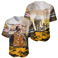Veteran Dad Baseball Jersey The Strength of a Soldier - The Heart of a Father