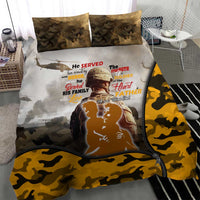 Veteran Dad Bedding Set The Strength of a Soldier - The Heart of a Father
