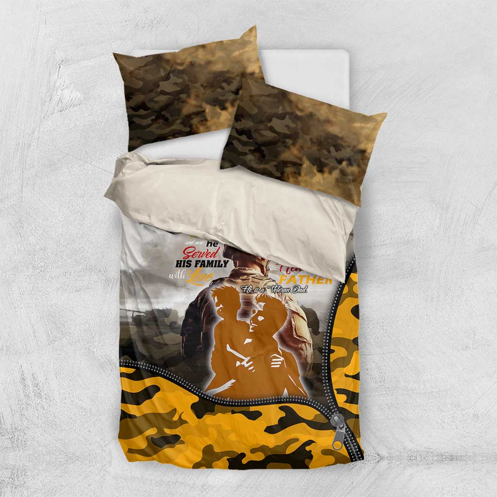 Veteran Dad Bedding Set The Strength of a Soldier - The Heart of a Father
