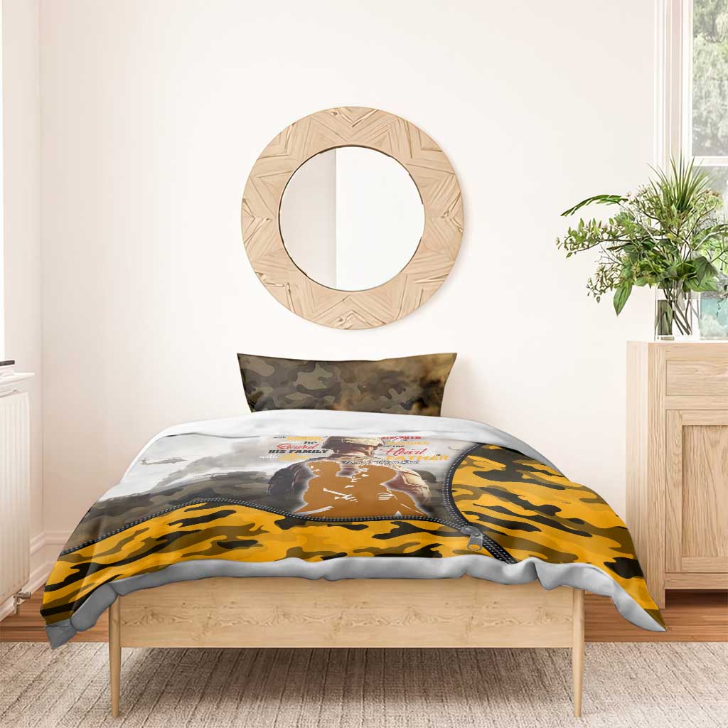 Veteran Dad Bedding Set The Strength of a Soldier - The Heart of a Father