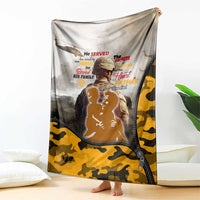 Veteran Dad Blanket The Strength of a Soldier - The Heart of a Father