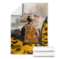 Veteran Dad Blanket The Strength of a Soldier - The Heart of a Father