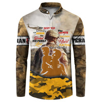 Veteran Dad Button Sweatshirt The Strength of a Soldier - The Heart of a Father