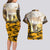 Veteran Dad Couples Matching Long Sleeve Bodycon Dress and Hawaiian Shirt The Strength of a Soldier - The Heart of a Father