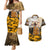 Veteran Dad Couples Matching Mermaid Dress and Hawaiian Shirt The Strength of a Soldier - The Heart of a Father