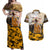 Veteran Dad Couples Matching Off Shoulder Maxi Dress and Hawaiian Shirt The Strength of a Soldier - The Heart of a Father