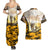 Veteran Dad Couples Matching Summer Maxi Dress and Hawaiian Shirt The Strength of a Soldier - The Heart of a Father