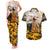 Veteran Dad Couples Matching Tank Maxi Dress and Hawaiian Shirt The Strength of a Soldier - The Heart of a Father