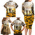 Veteran Dad Family Matching Long Sleeve Bodycon Dress and Hawaiian Shirt The Strength of a Soldier - The Heart of a Father