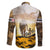 Veteran Dad Family Matching Long Sleeve Bodycon Dress and Hawaiian Shirt The Strength of a Soldier - The Heart of a Father