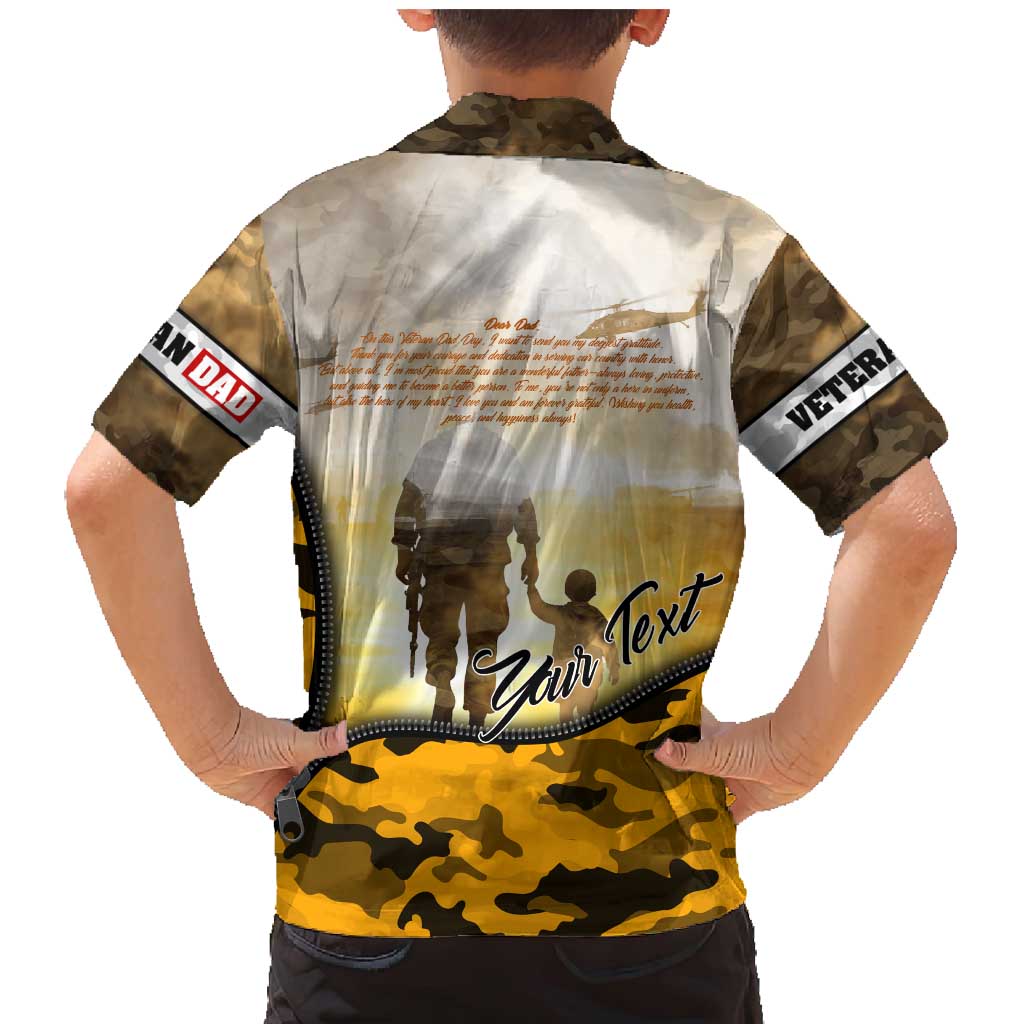 Veteran Dad Family Matching Mermaid Dress and Hawaiian Shirt The Strength of a Soldier - The Heart of a Father