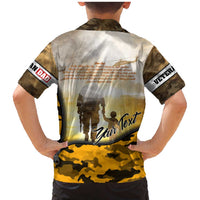 Veteran Dad Family Matching Mermaid Dress and Hawaiian Shirt The Strength of a Soldier - The Heart of a Father