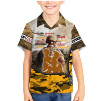 Veteran Dad Family Matching Mermaid Dress and Hawaiian Shirt The Strength of a Soldier - The Heart of a Father
