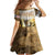 Veteran Dad Family Matching Off Shoulder Maxi Dress and Hawaiian Shirt The Strength of a Soldier - The Heart of a Father