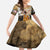 Veteran Dad Family Matching Short Sleeve Bodycon Dress and Hawaiian Shirt The Strength of a Soldier - The Heart of a Father