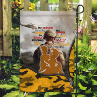 Veteran Dad Garden Flag The Strength of a Soldier - The Heart of a Father