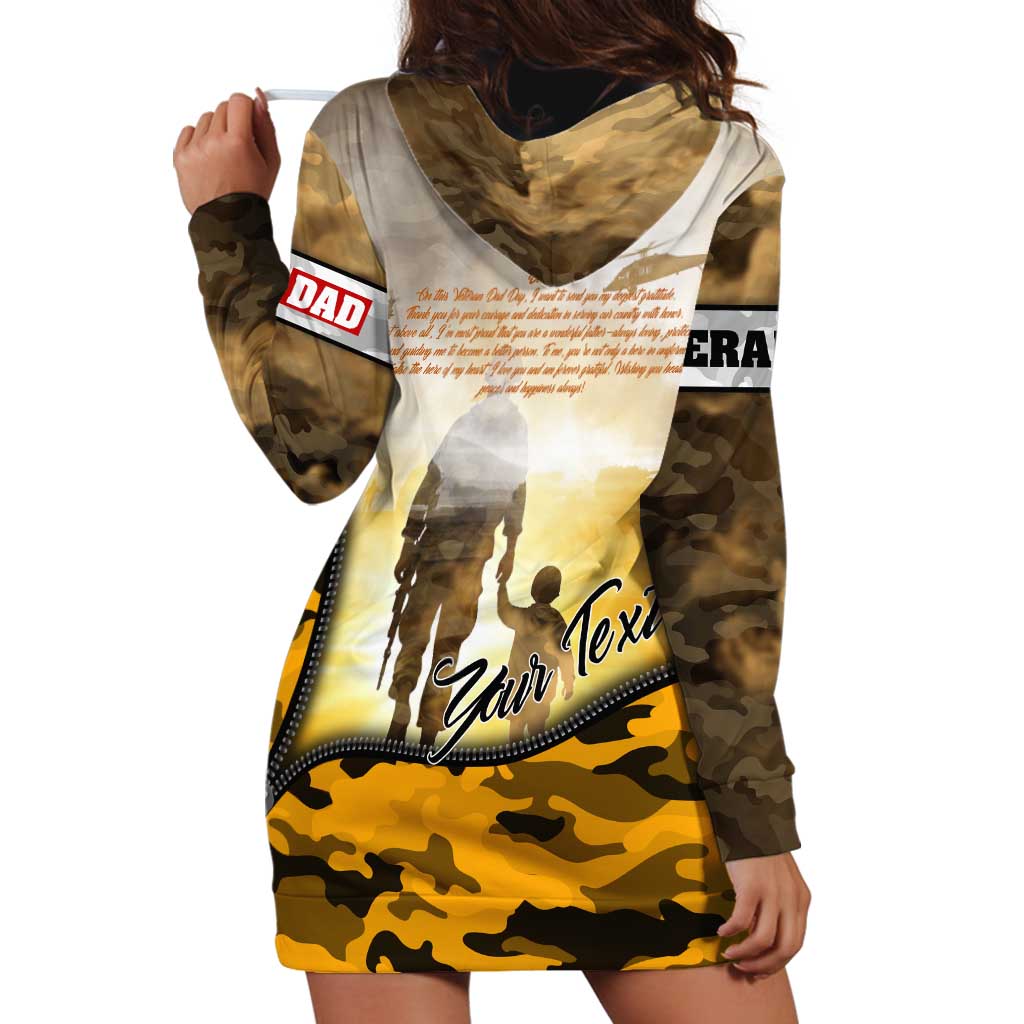Veteran Dad Hoodie Dress The Strength of a Soldier - The Heart of a Father