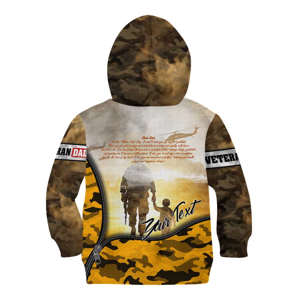 Veteran Dad Kid Hoodie The Strength of a Soldier - The Heart of a Father