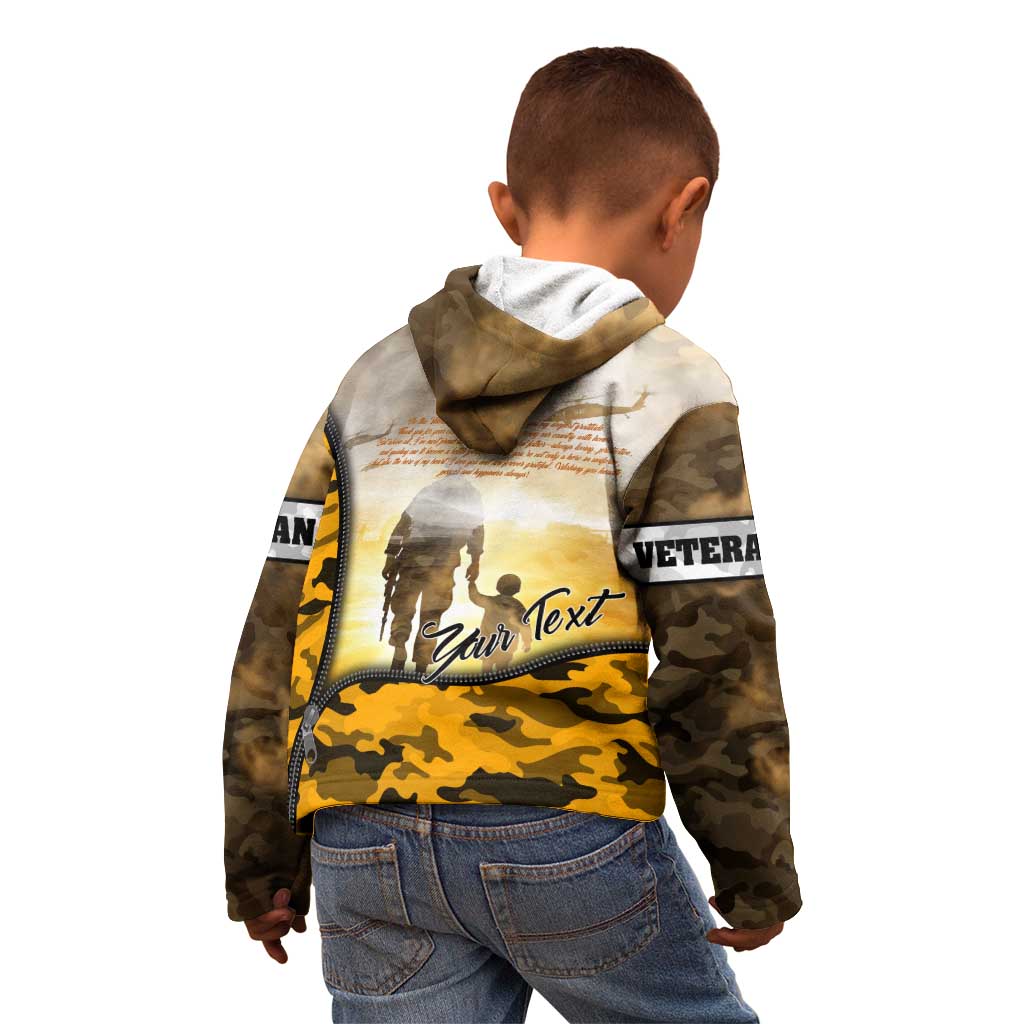 Veteran Dad Kid Hoodie The Strength of a Soldier - The Heart of a Father