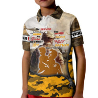 Veteran Dad Kid Polo Shirt The Strength of a Soldier - The Heart of a Father