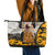 Veteran Dad Leather Tote Bag The Strength of a Soldier - The Heart of a Father