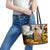 Veteran Dad Leather Tote Bag The Strength of a Soldier - The Heart of a Father
