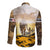Veteran Dad Long Sleeve Button Shirt The Strength of a Soldier - The Heart of a Father