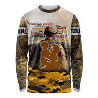 Veteran Dad Long Sleeve Shirt The Strength of a Soldier - The Heart of a Father