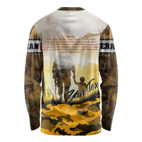 Veteran Dad Long Sleeve Shirt The Strength of a Soldier - The Heart of a Father