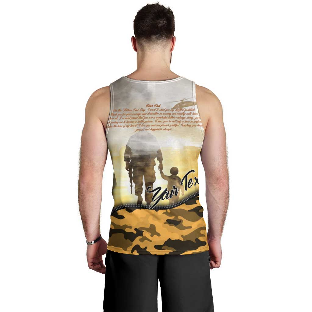 Veteran Dad Men Tank Top The Strength of a Soldier - The Heart of a Father