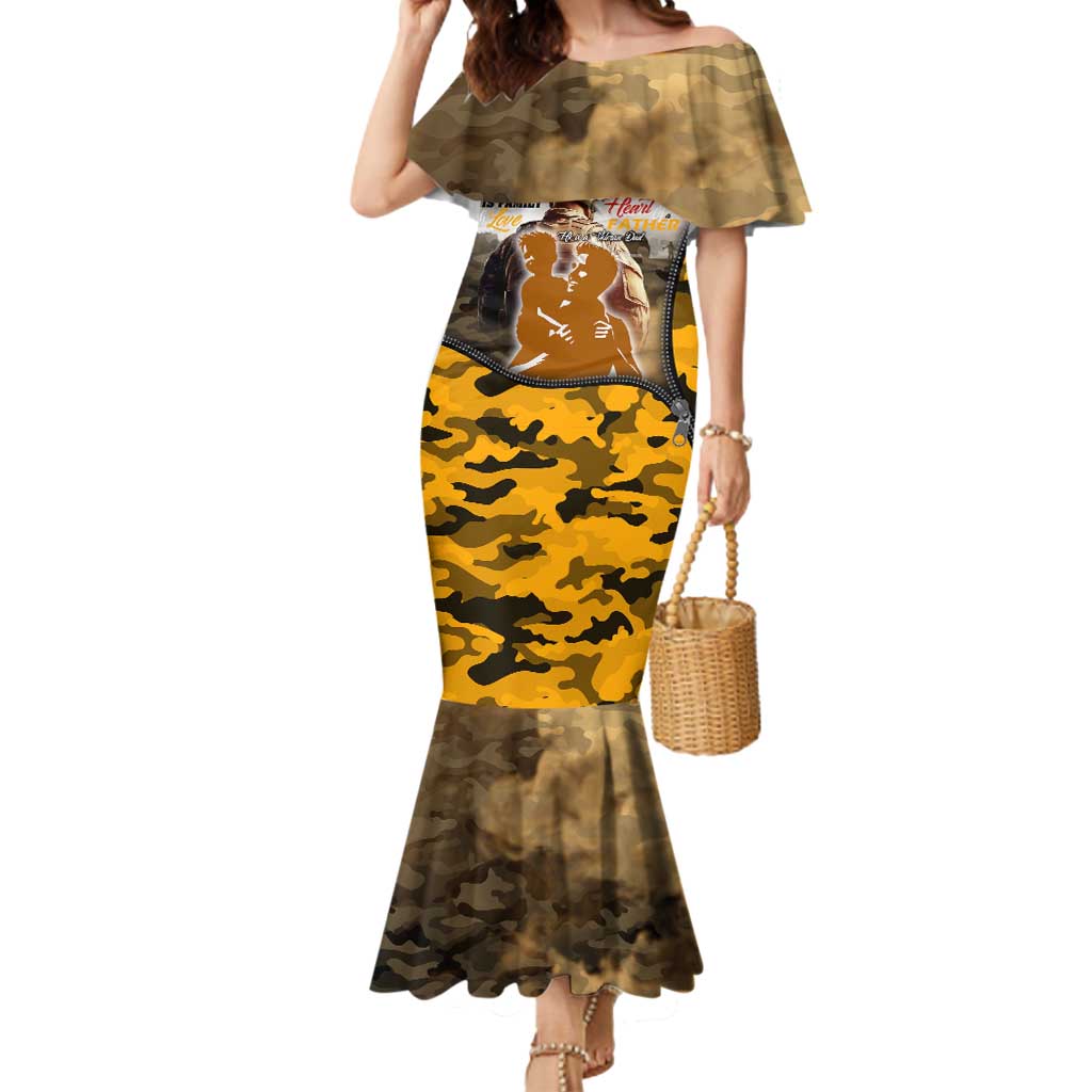 Veteran Dad Mermaid Dress The Strength of a Soldier - The Heart of a Father