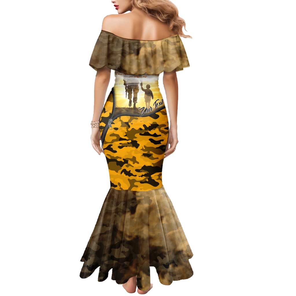 Veteran Dad Mermaid Dress The Strength of a Soldier - The Heart of a Father