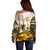 Veteran Dad Off Shoulder Sweater The Strength of a Soldier - The Heart of a Father