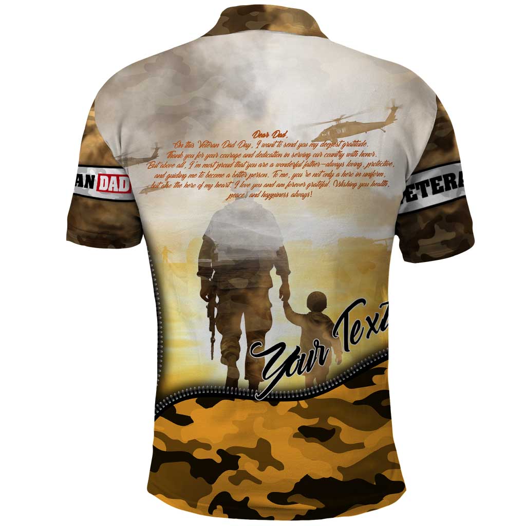 Veteran Dad Polo Shirt The Strength of a Soldier - The Heart of a Father