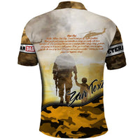 Veteran Dad Polo Shirt The Strength of a Soldier - The Heart of a Father