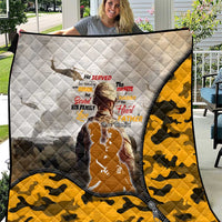 Veteran Dad Quilt The Strength of a Soldier - The Heart of a Father