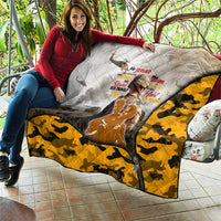 Veteran Dad Quilt The Strength of a Soldier - The Heart of a Father